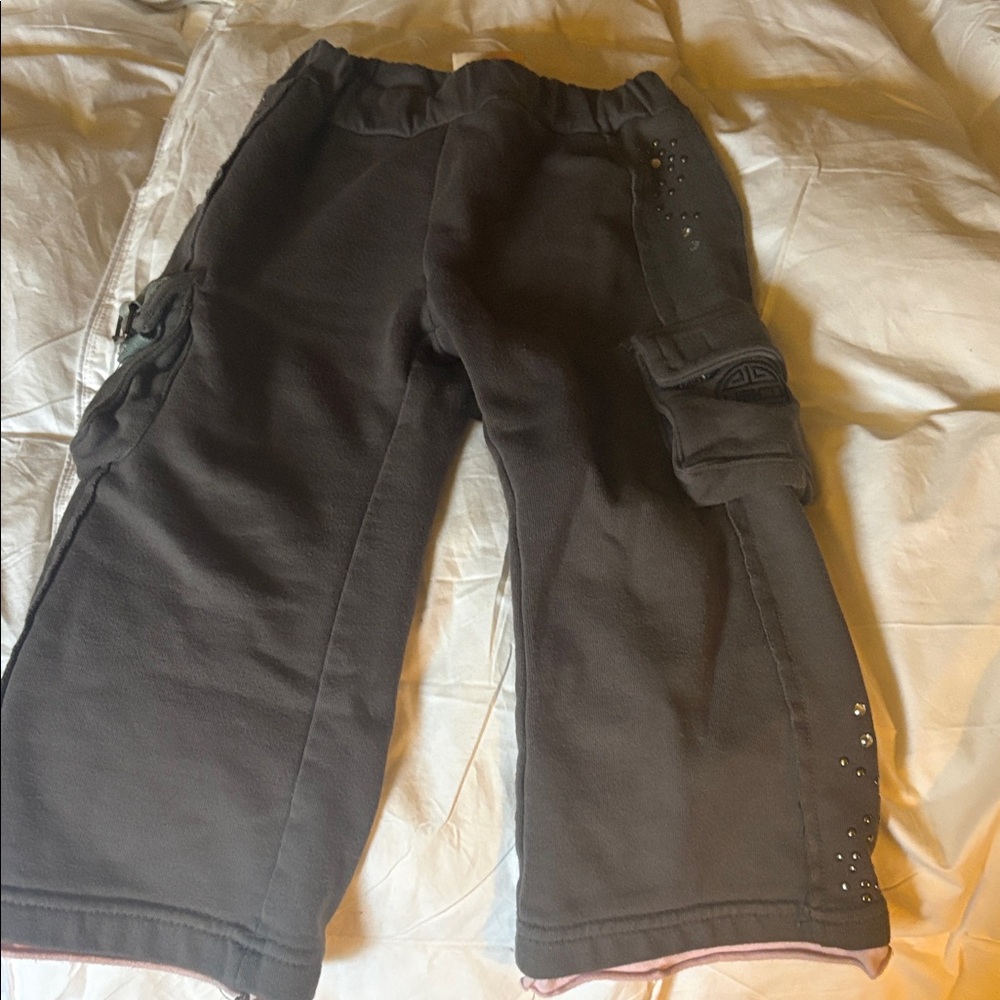 Kids Charcoal Cargo Joggers